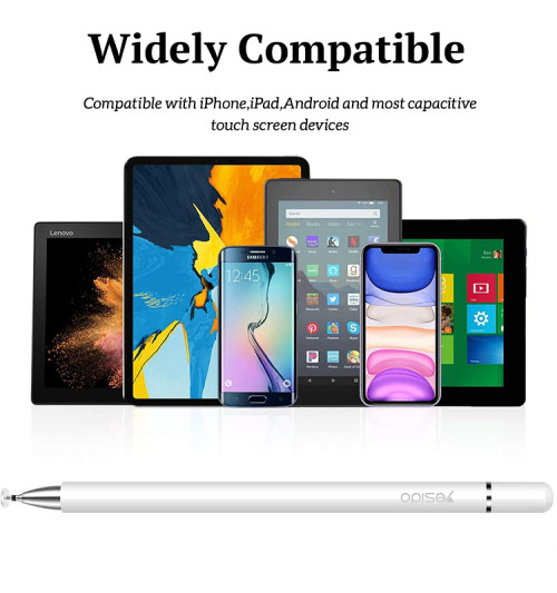 ST02 2 In 1 Capacitive Active Universal Tablet Smart Pressure Touch Stylus Pencil Pen For Ipad