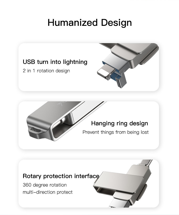 Yesido FL12 3 in 1 Flash Disk Details