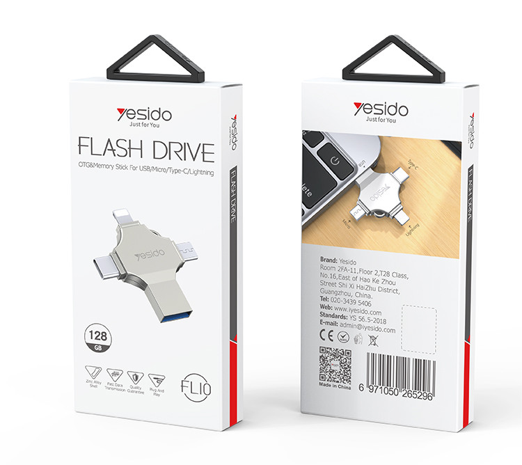Yesido FL10 4 in 1 Flash Disk Packaging