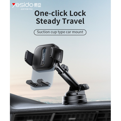 C261 360 Degree Rotation Car Mount Retractable Car Phone Holder|Telescopic Arm Suction Phone Holder