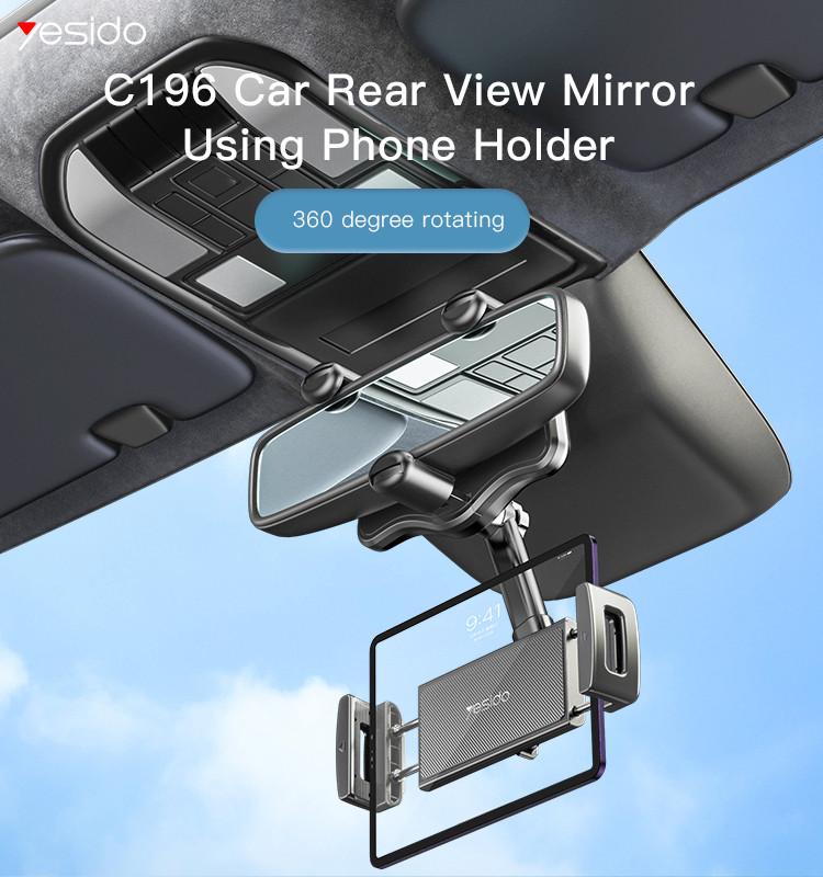 C196 Car Rearview Mirror Phone holder