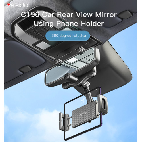 C196 car rear view mirror using phone holder for suitable different kinds of car using