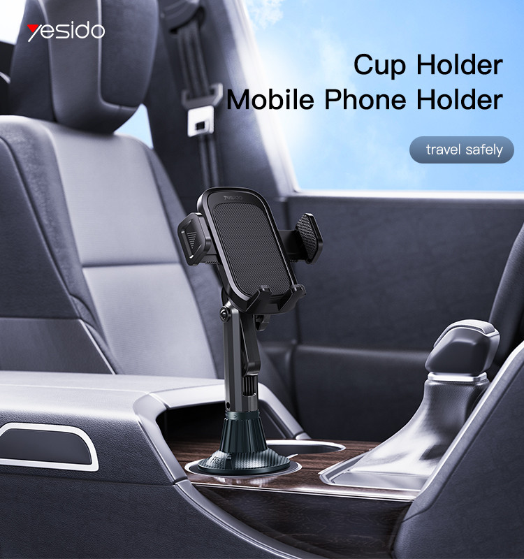 C195 Car Cup Hole Spring Clip Phone Holder