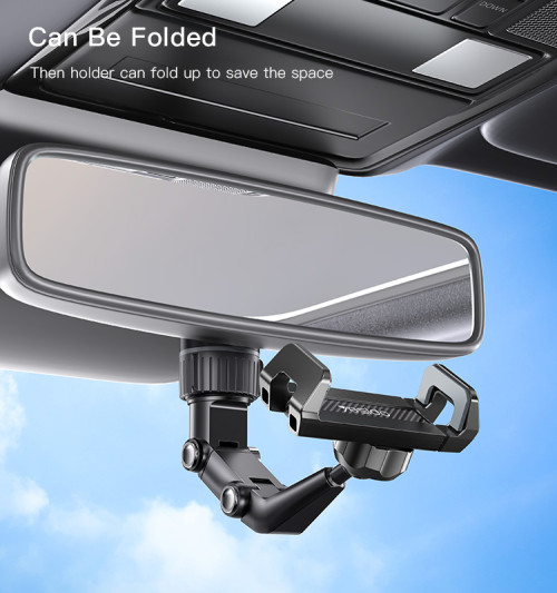 C192 Rearview Mirror Mobile Phone Car Holder | Universal 360 Rotating Car Phone Holder