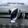 C186 Suction Cup Air vent Phone Holder | 15W Wireless Memoried Clip Charging holder