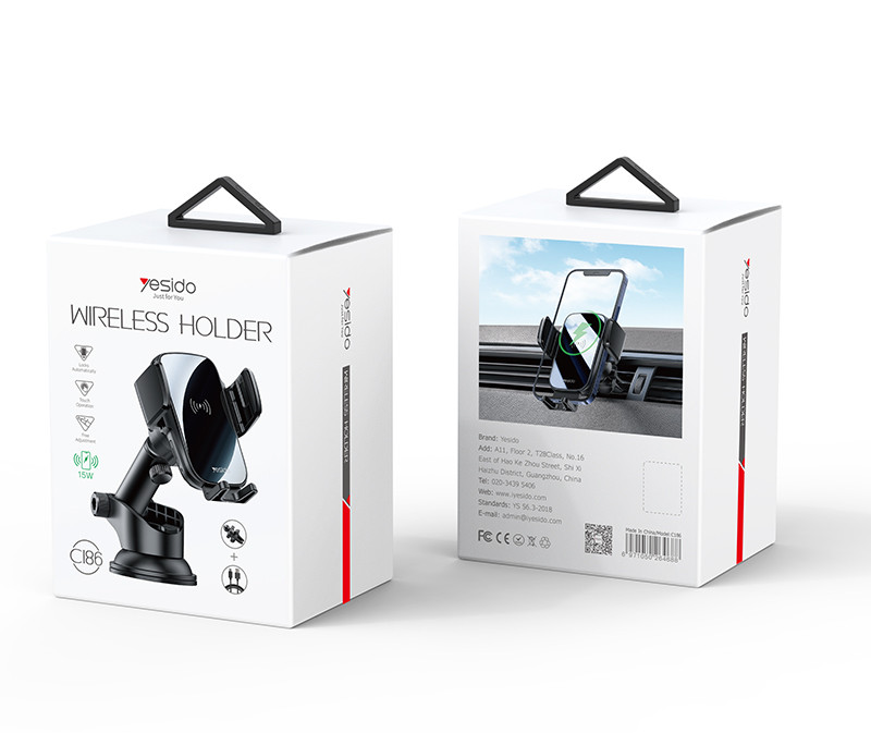 C186 15W Wireless Charging Phone Holder Packaging