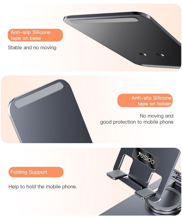 C184 Aluminum Alloy Folding Phone Holder Details