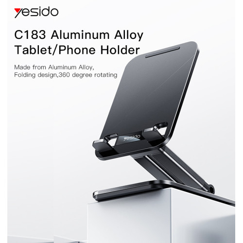C183 Desktop Tablet Stands Aluminum Alloy Table Foldable Extend Support Desk Mobile Phone Holder