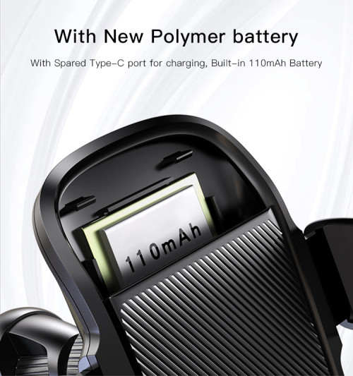 C164 Car Wireless Chargers Phone Holder | Solar Energy Storage Electric Induction Car Phone Holder