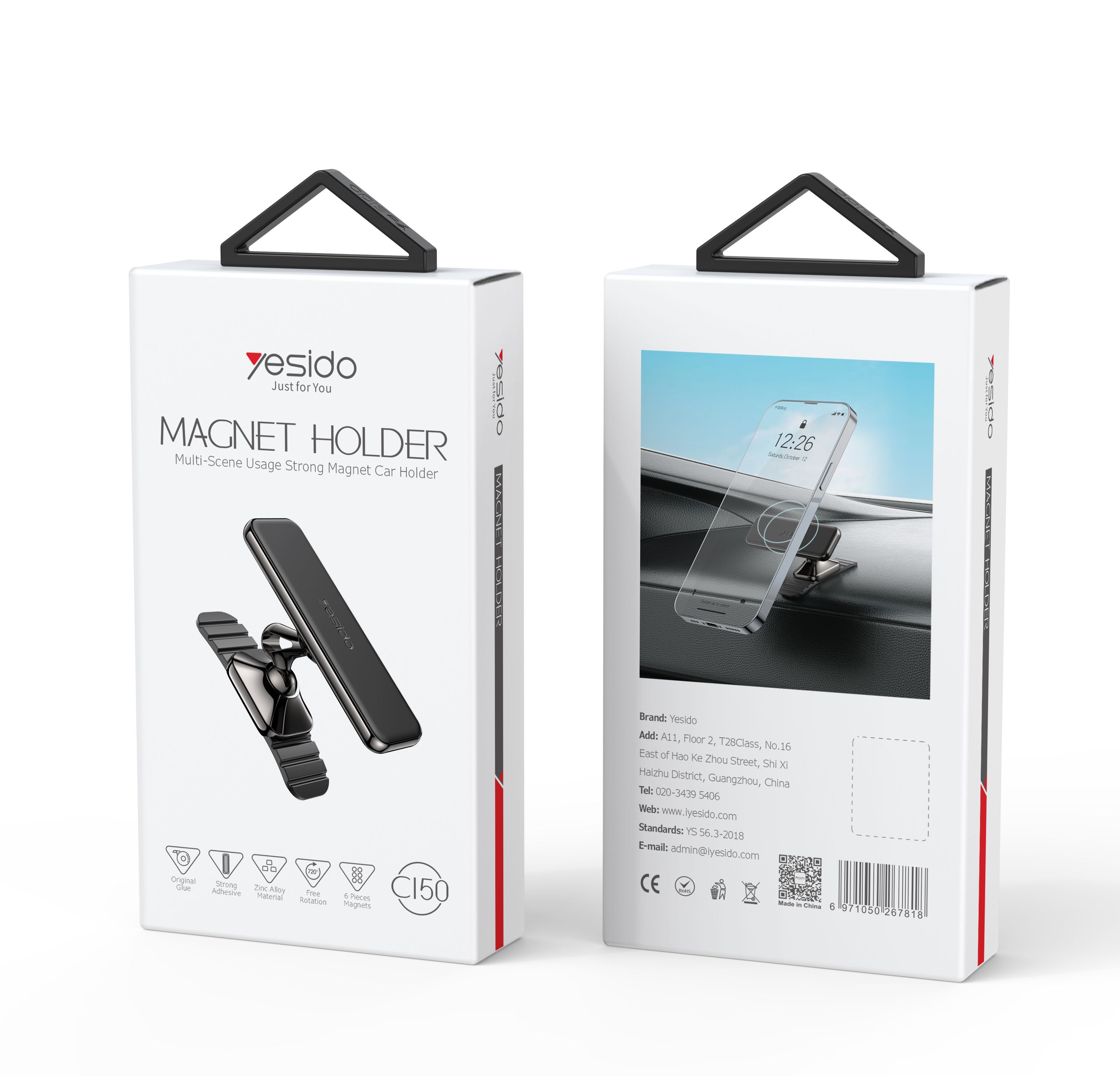 C150 Magnetic Phone Holder Packaging