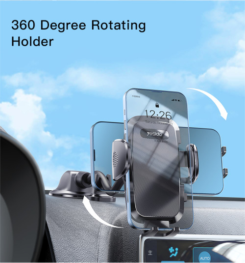 C140 360 Degree Rotating Arm Dashboard Truck Mobile Cellphone Smartphone Cell Smart Phone Holder