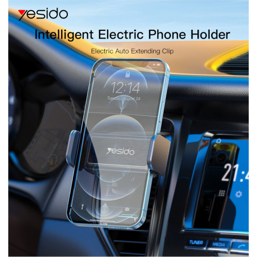 C133 New Design Electronic Clamp Arm Smart One Button Control For Car Mobile Phone Holder