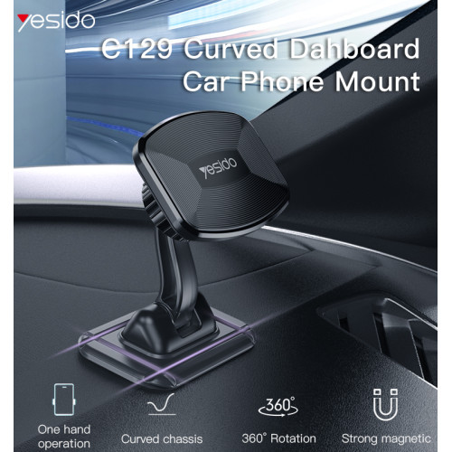 C129 Magnetic Magnet 360 Degree Universal Dashboard Mobile Phone Holder For Car