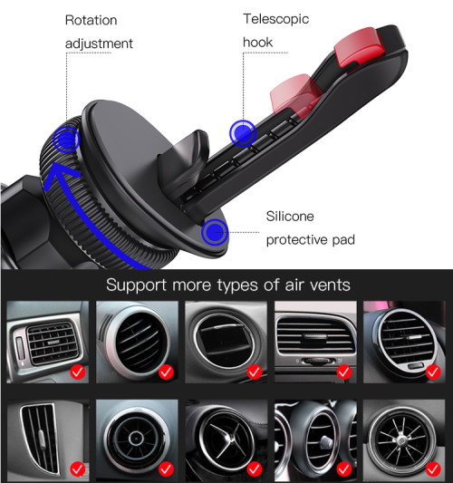 C128 New Magnetic Magnet 360 Rotation Universal Outlet Air Vent Mobile Phone Holder For Car