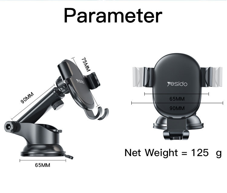 C120 Gravity Sensor Phone Holder Parameter
