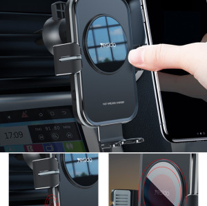 C118 Suction Cup 15w Qi Wireless Charger Holder Factory Custom Car Phone Holder Wireless Charging