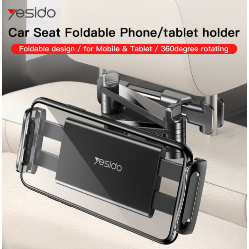 C117 Hot Seller Car Seat Holder Metal Folding Car Phone Holder For Mobile Phone and Tablet