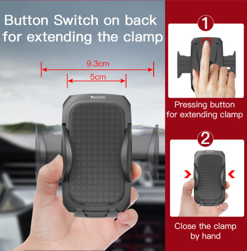 C111 360 Arm Truck Car Adjustable Mobile Phone Dash Windshield Clip Phone Holder On Dashboard