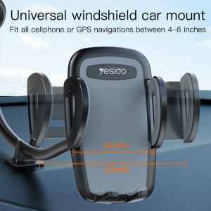 C108 High Quality Auto Extendng Clamp Arm Windshield Phone Holder For Car