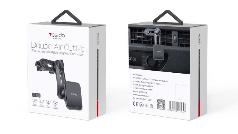C106 Air Vent Magnetic Phone Holder Packaging