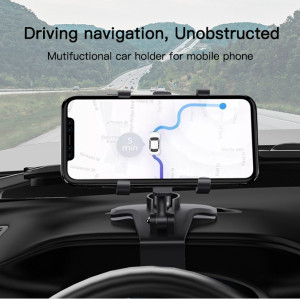 C101 Rearview Mirror 360 Rotating Hand Abs Flexible Stand Clamp Dashboard Phone Holder For Car