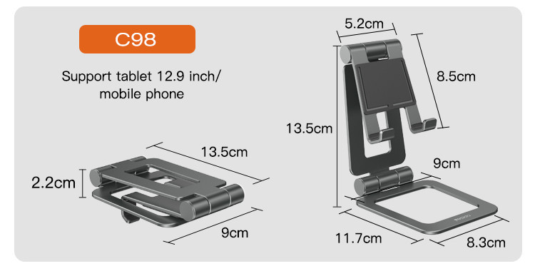 C98 Table Tablet/ Phone Holder Parameter