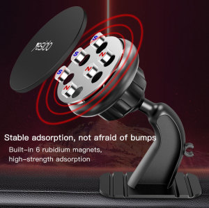 C91 6Pcs Magnets Auto Mobile Phone Mount | Bendable Base Magnetic Phone Holder For Car
