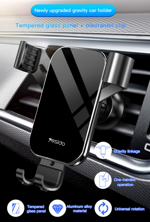 C87 360 Angle Adjustable Mobile Phone Air Vent Holder Bracket Universal Gravity Car Phone Holder