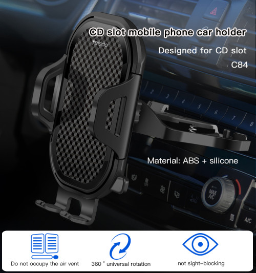 C84 Factory Custom Universal Gps Car Smartphone Mount Adjustable Cell Phone Holder For Car Cd Slot