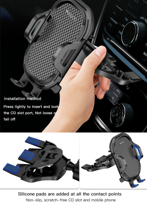 C84 Factory Custom Universal Gps Car Smartphone Mount Adjustable Cell Phone Holder For Car Cd Slot