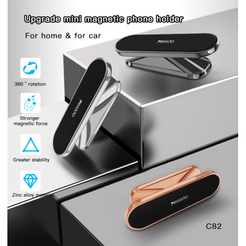 C82 360 Degree Rotating Car Mini Wall Dashboard Magnetic Car Phone Holder