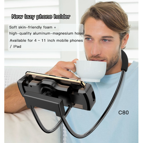 C80 Multifunction Bed Desktop Phone Bracket Mount Flexible Long Arm Neck Lazy Tablet Phone Holder