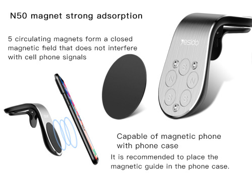 C64 New N50 Magnetic Magnet Car Outlet Air Vent Mobile Phone Holder For Car