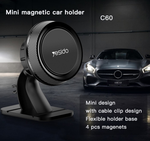 C60 360 Rotating Adjustable Car Holder Universal Car Magnetic Phone Holder For Center Console