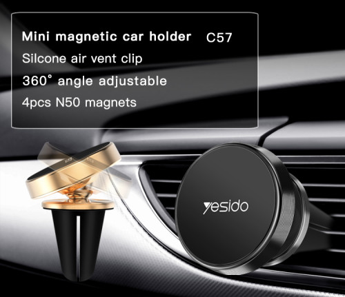 C57 4PCS N50 Outlet Air Vent Car Magnetic Magnet Mobile Phone Holder Bracket Clip