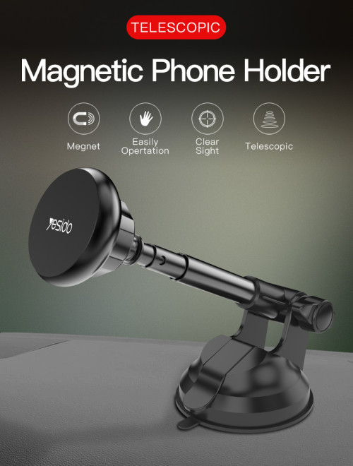 C41 Universal Dashboard Windshield 360 Degree Rotation Magnetic Magnet Mobile Phone Holder For Car