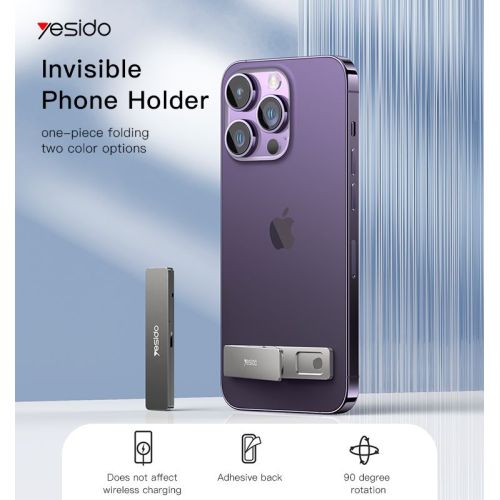C182 Mini Metal Foldable Phone Holder | Convenient Invisible Foldable Mobile Phone