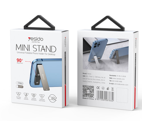 C182 Mini Metal Foldable Phone Holder | Convenient Invisible Foldable Mobile Phone