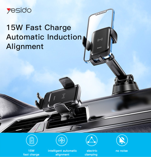 C188 Car Phone Holder | 15W Fast Charge Automatic Induction Alignment Universal Cradle Car Charger