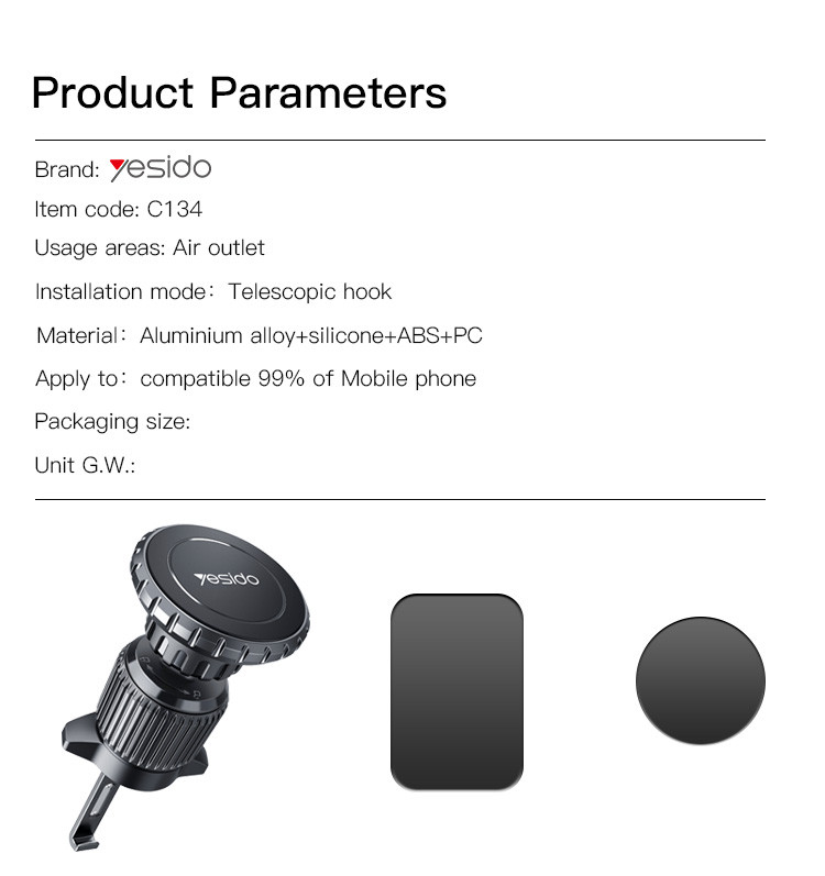 C134 Magnet Phone Holder Parameter