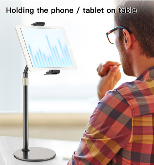 C115 Long Arm Metal Lazy Adjustable Display Gooseneck Tablet Hang Moblie Phone Holder