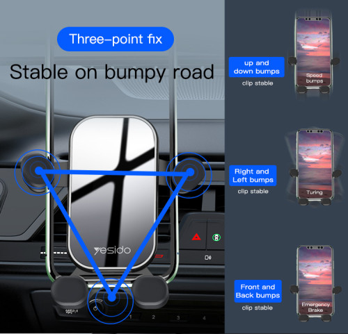 C100 Universal Angle Adjustable Support Gravity Mobile Phone Car Air Vent Phone Holder