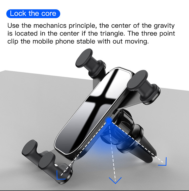 C100 Air Vent Gravity Sensor Phone Holder Details