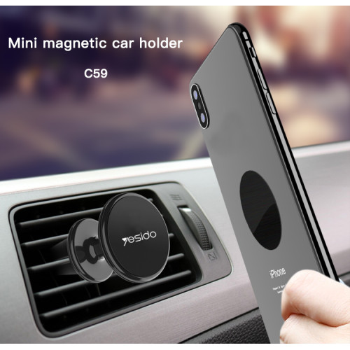 C59 Universal phone Holder Mount Silicone Air Vent Clip Magnetic Car Mobile Phone Holder