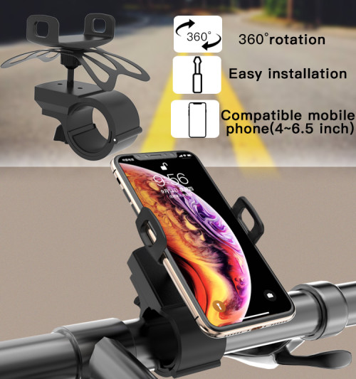 C42 OEM ODM 360 Angle Adjustable Clip Mobile Phone Bicycle Holder | Universal Cell Phone Holder
