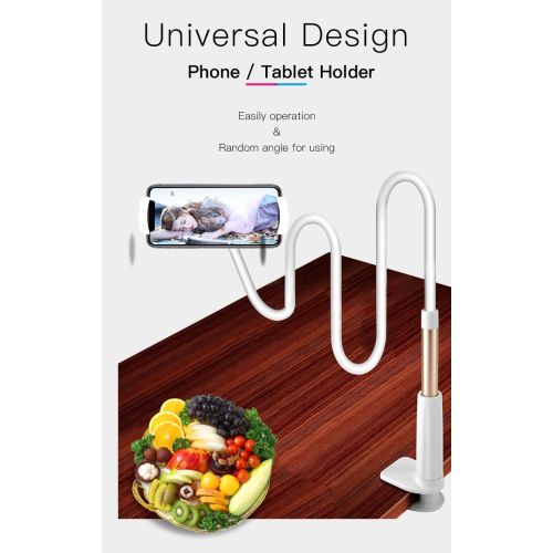 C37 360 Degree Rotation Long Arm Flexible Desktop Phone Holder Foldable Desk Phone Tablet Holder