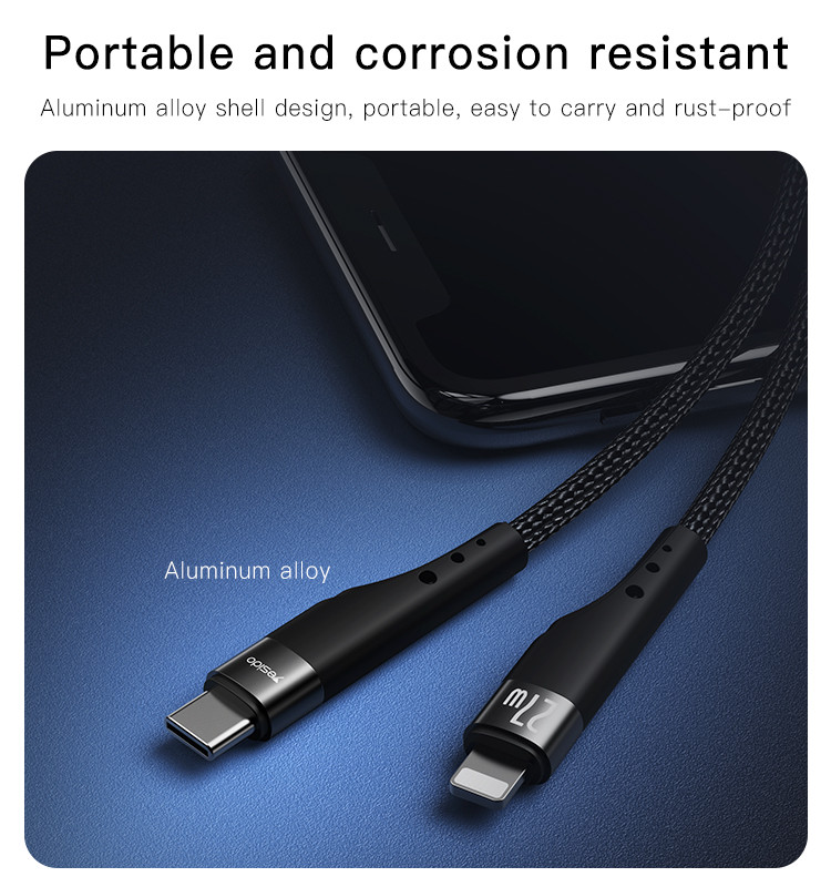 CA115 27W Type-C To Lightning Data Cable Details