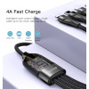 CA111  4 in 1 USB to 2 TC+ 2 IP Nylon Braided Wire Mobile Phone Charger Data Cable