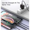 CA111  4 in 1 USB to 2 TC+ 2 IP Nylon Braided Wire Mobile Phone Charger Data Cable