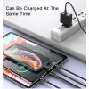 CA111 4 in 1 USB to 2 TC+ 2 IP Nylon Braided Wire Mobile Phone Charger Data Cable